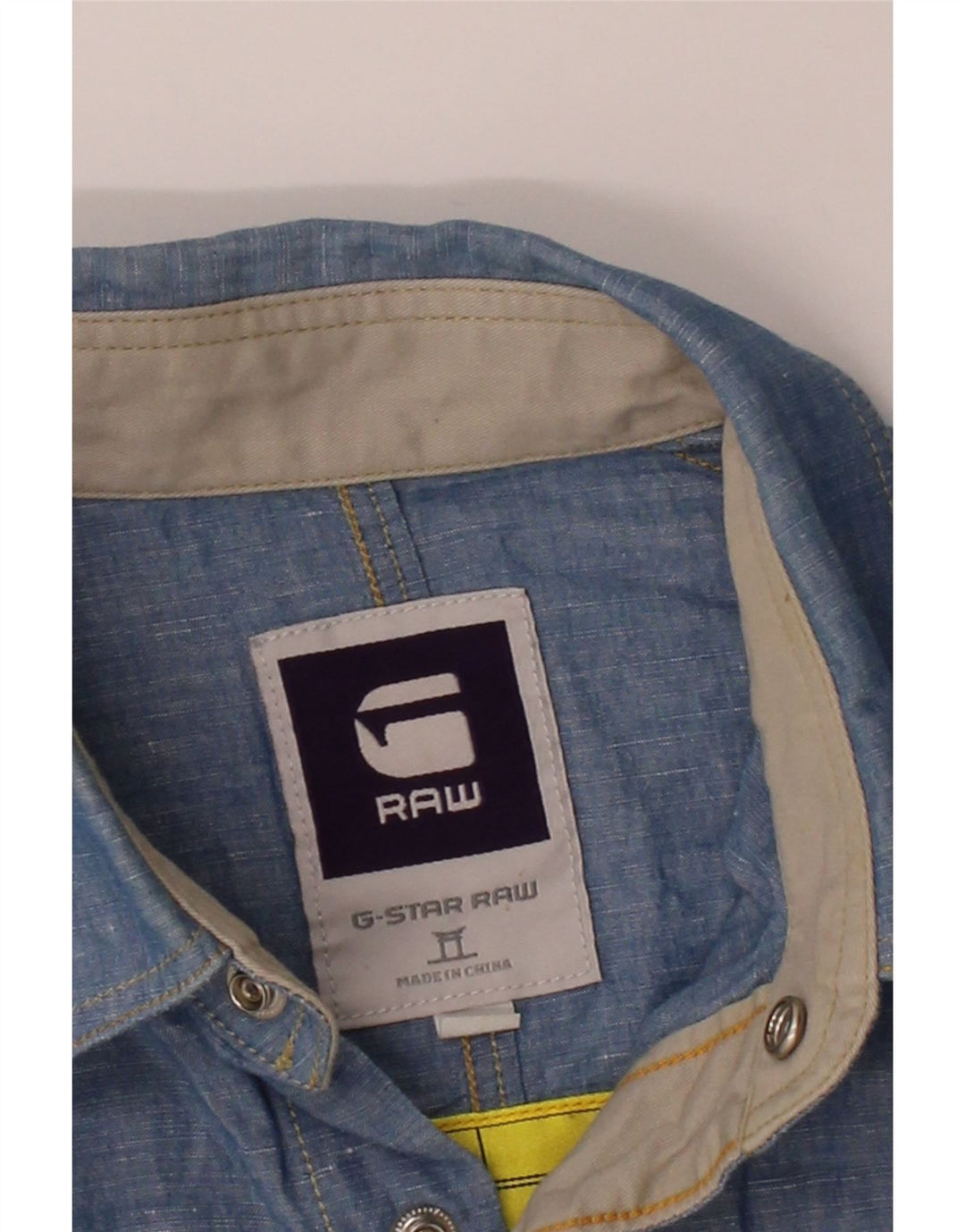 G-STAR Mens Grant Fit Shirt Small Blue Cotton Vintage G-Star and Second-Hand G-Star from Messina Hembry 
