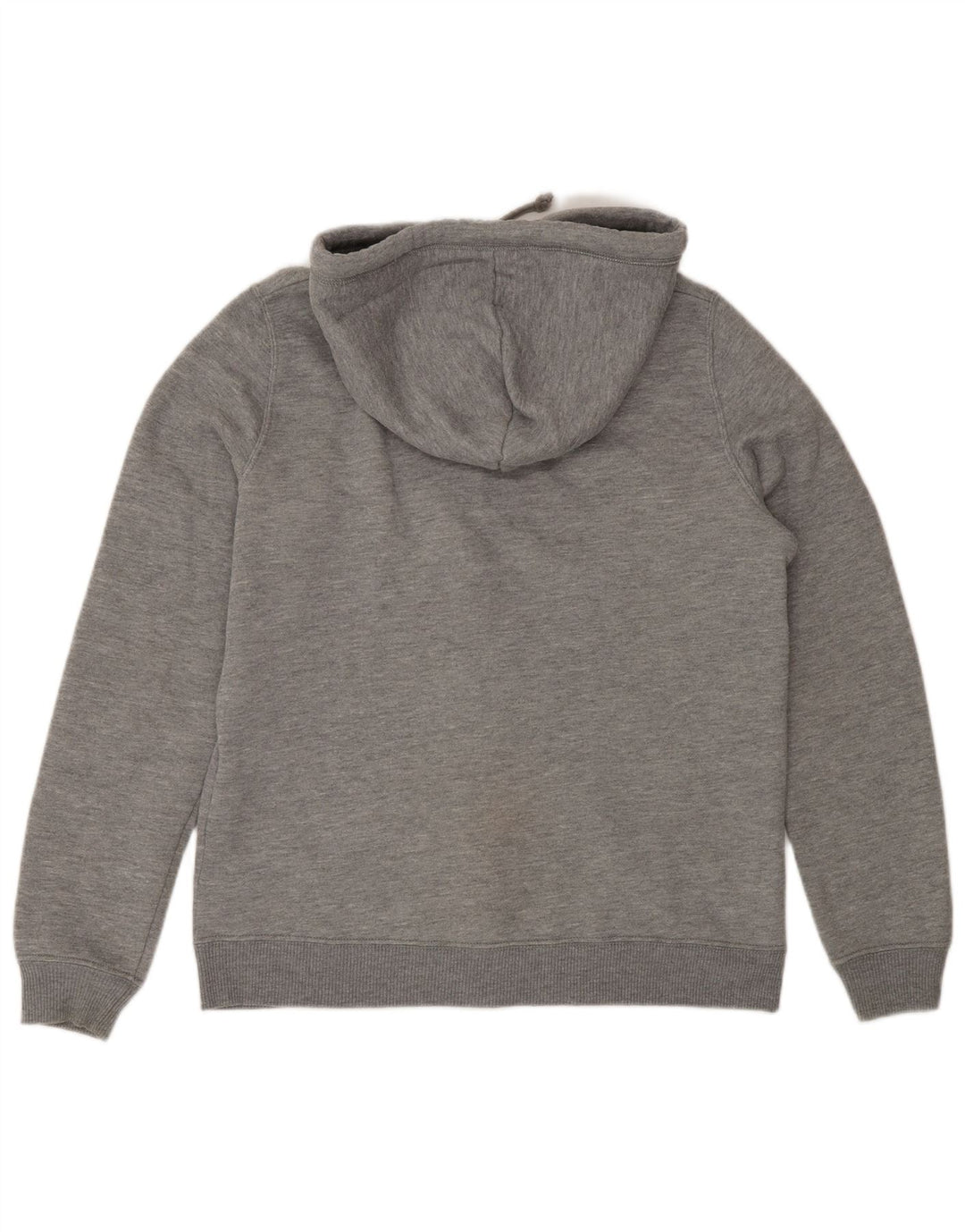 Felpa con cappuccio e zip grafica Hollister da uomo in cotone grigio medio