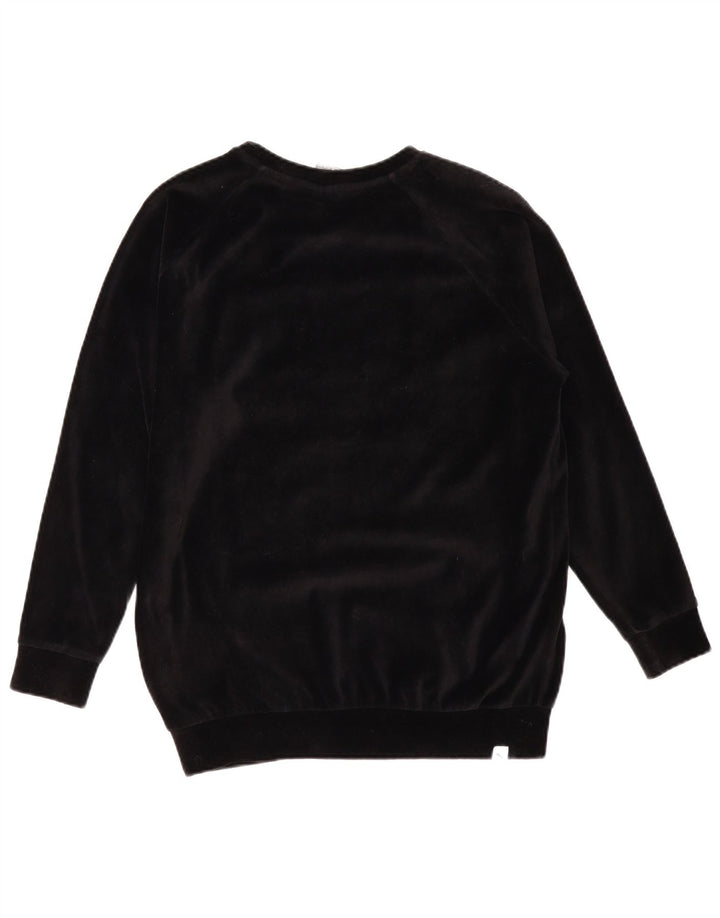 PUMA Felpa con grafica oversize da donna UK 12 Medium Black Cotton