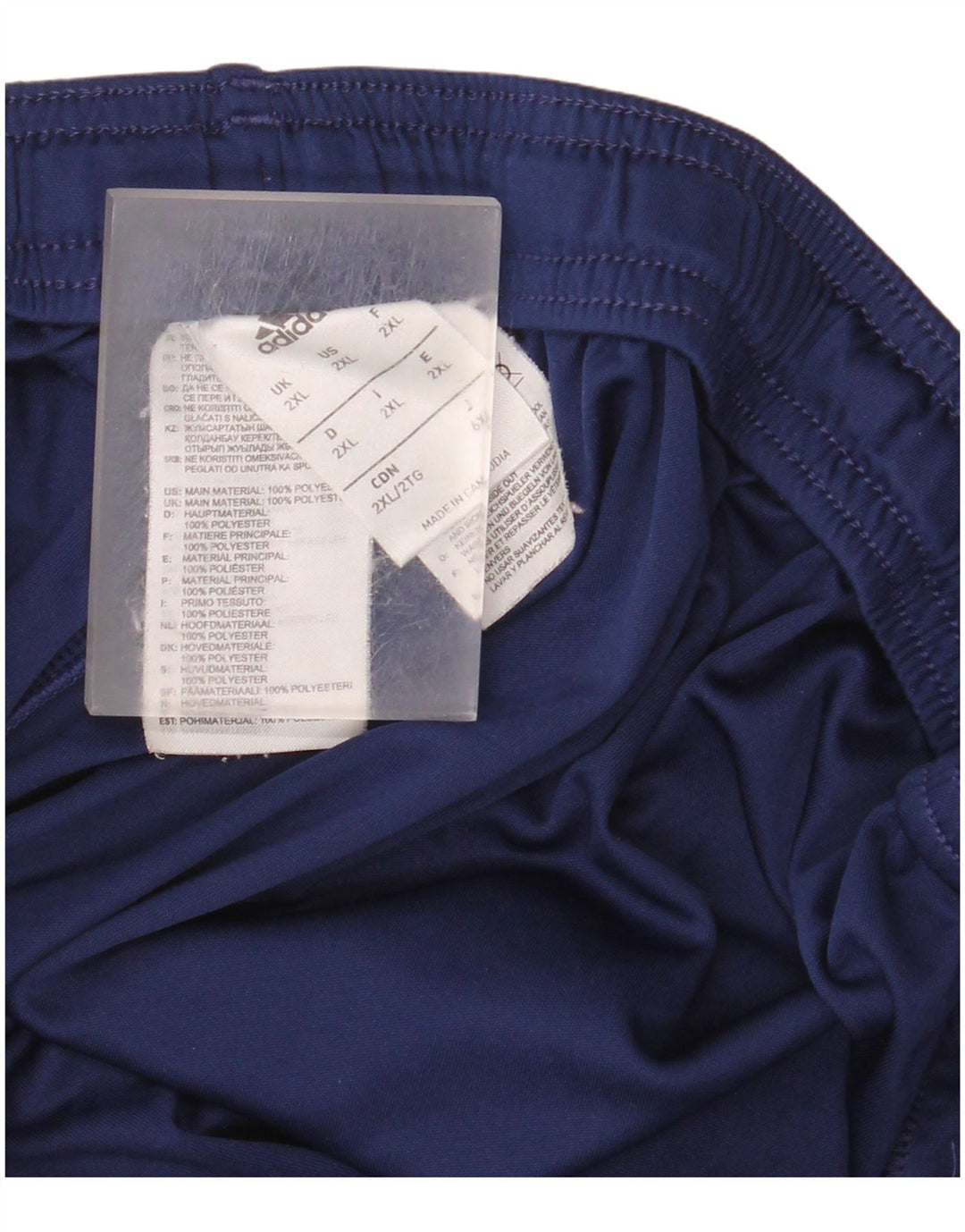 Pantaloncini sportivi Adidas Climalite da uomo 2XL poliestere blu navy