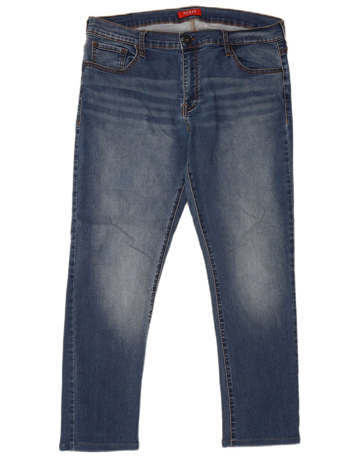 Jeans slim da uomo Guess W36 L28 cotone blu