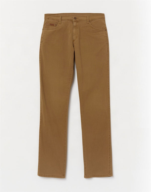 Pantaloni casual dritti elasticizzati Texas da uomo Wrangler W34 L34 cotone beige