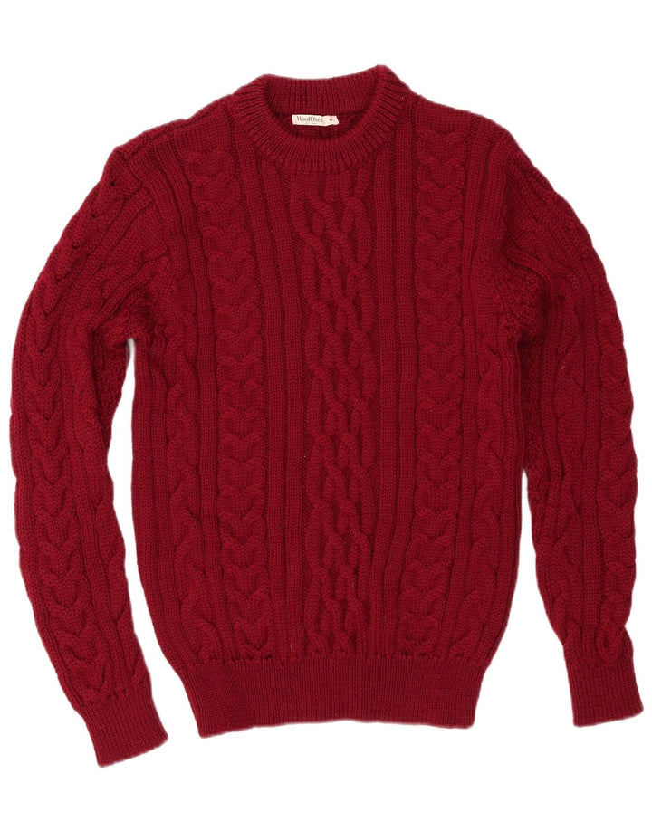 Maglione maglione girocollo da uomo WoolOvers in lana marrone medio media