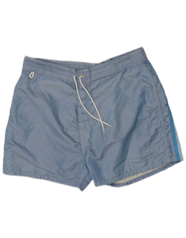 Pantaloncini da bagno da uomo Sundek in nylon geometrico blu medio