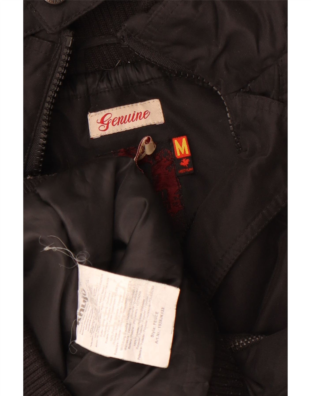 Giubbotto bomber con cappuccio da donna KHUJO UK 14 poliestere nero medio