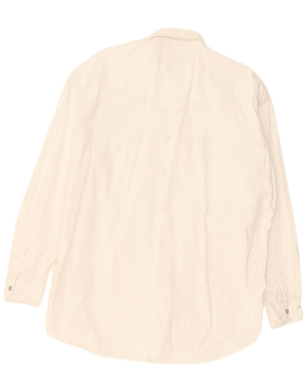 Camicia da uomo vintage taglia 41/42 grande cotone bianco