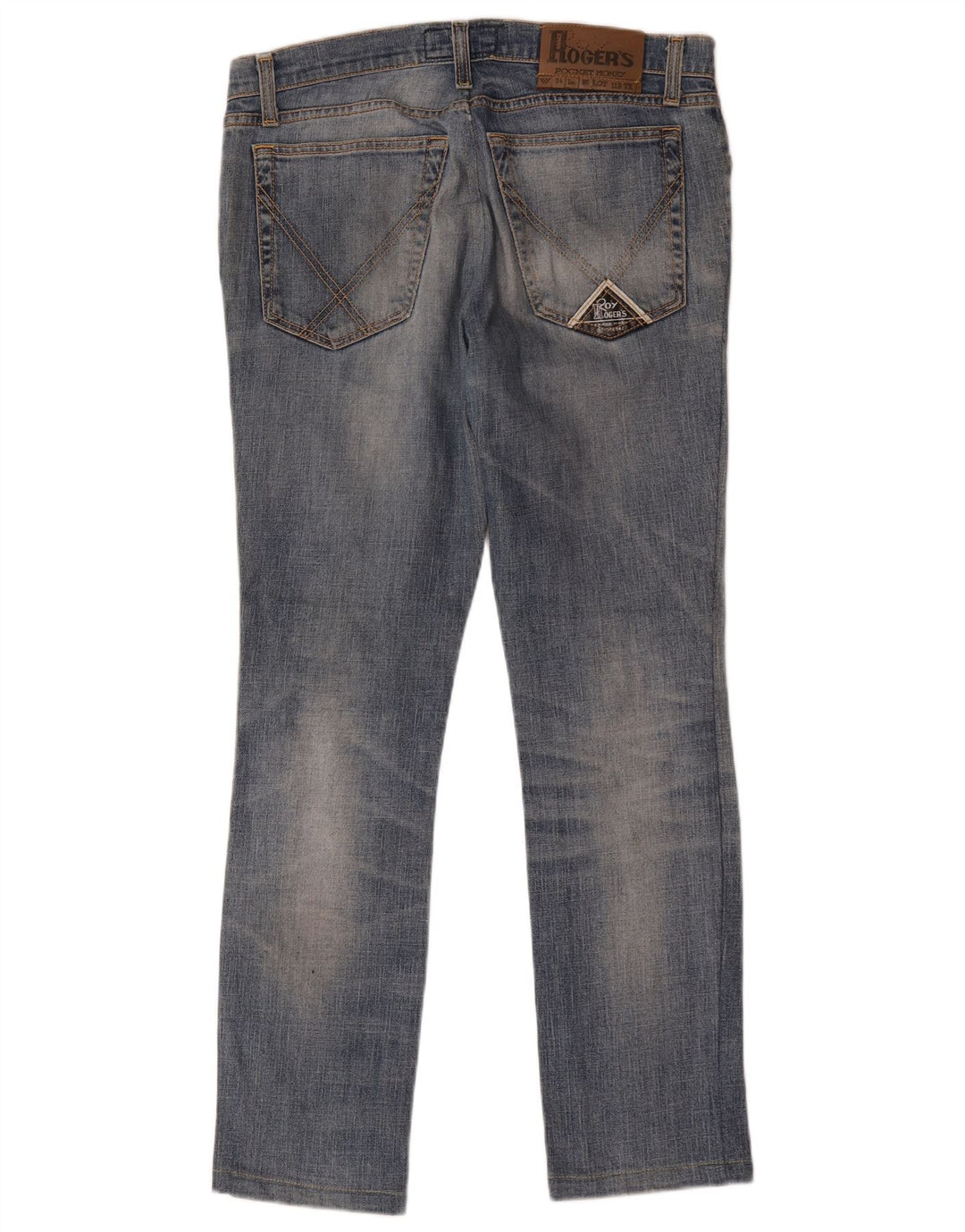Jeans slim da donna Roy Rogers W34 L30 cotone blu