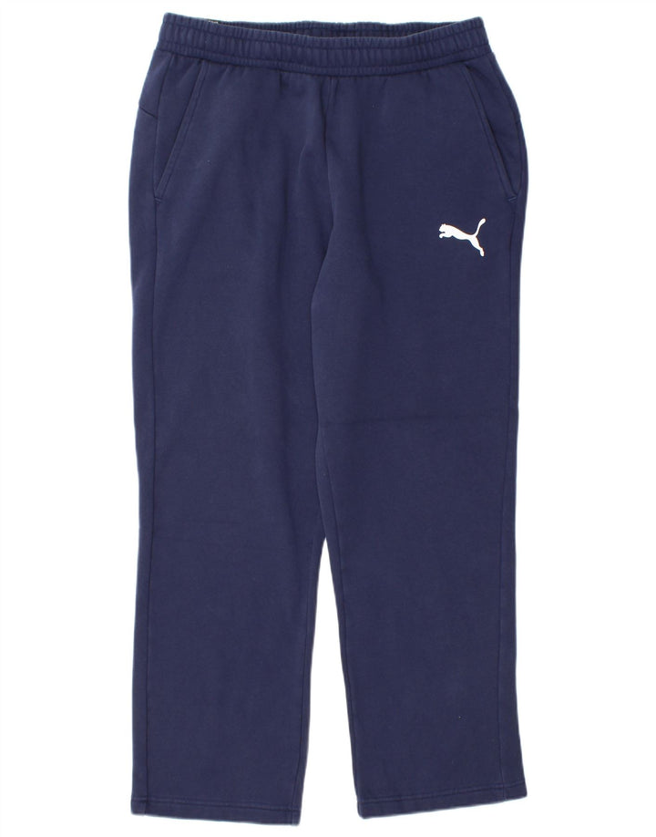 Pantaloni da tuta da uomo Puma Large in cotone blu navy