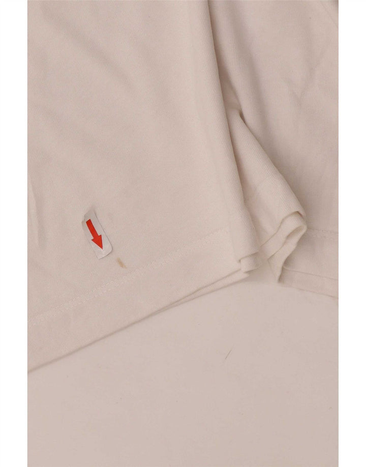 T-shirt corta oversize da donna Zara UK 10 piccola in cotone bianco
