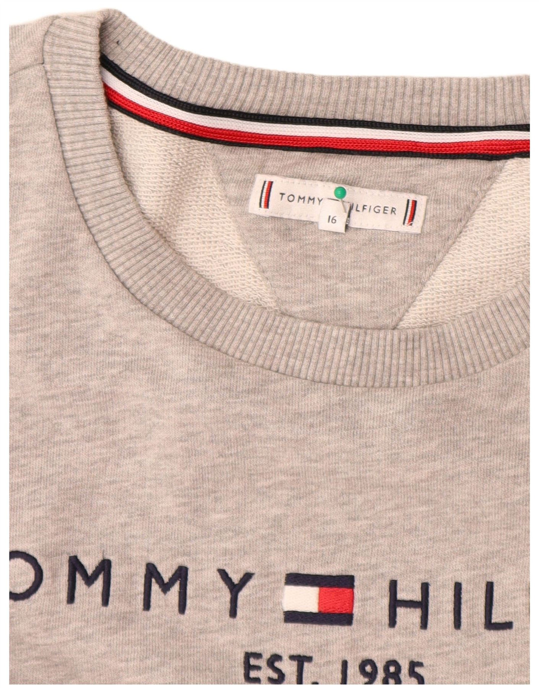 Felpa grafica da bambino Tommy Hilfiger 15-16 anni grigio chiazzato