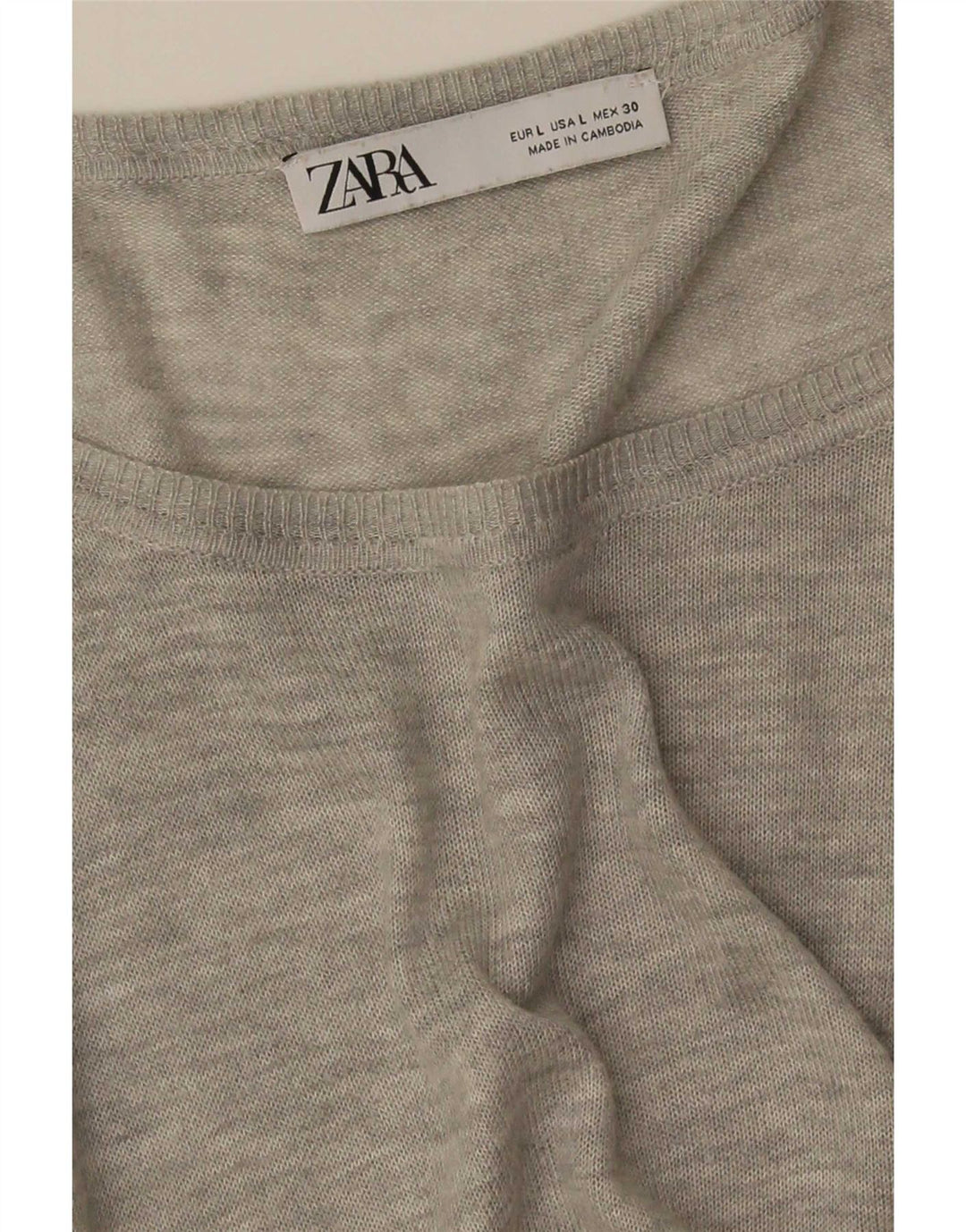 Blusa oversize da donna Zara Top UK 16 grande grigio