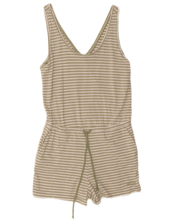 Tuta corta da donna senza maniche The North Face UK 10 Small Green Striped Cotton