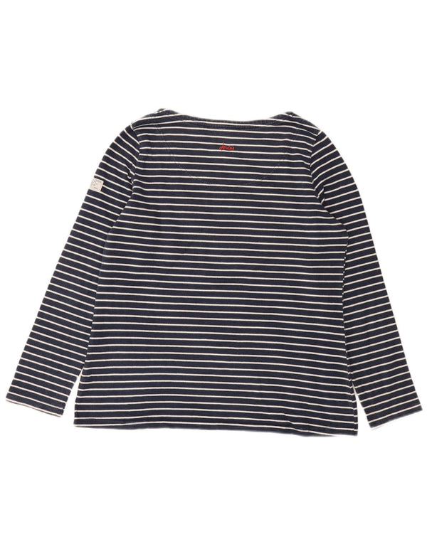 Joules Top da donna a maniche lunghe UK 16 Large in cotone a righe blu navy