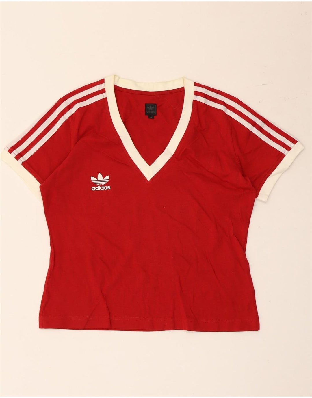 T-shirt Adidas Donna Top IT 42 Medium Rosso Cotone