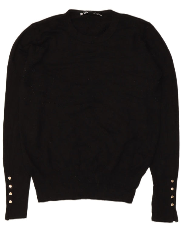Maglione maglione girocollo da donna Zara UK 12 viscosa nera media