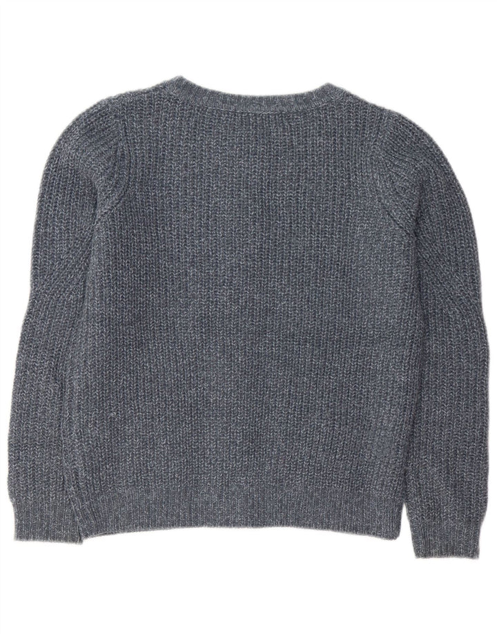 Maglione cardigan da donna Marks & Spencer UK 10 Piccolo acrilico chiazzato grigio