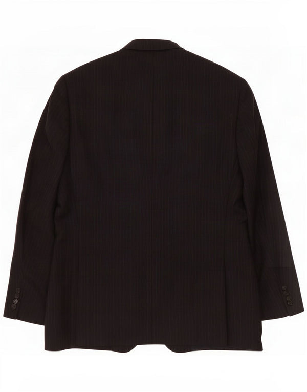 Valentino Giacca blazer da uomo a 3 bottoni IT 54 2XL Gessato nero Classico