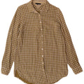 TOMMY HILFIGER Camicia lunga da donna US 8 cotone a quadretti verde medio
