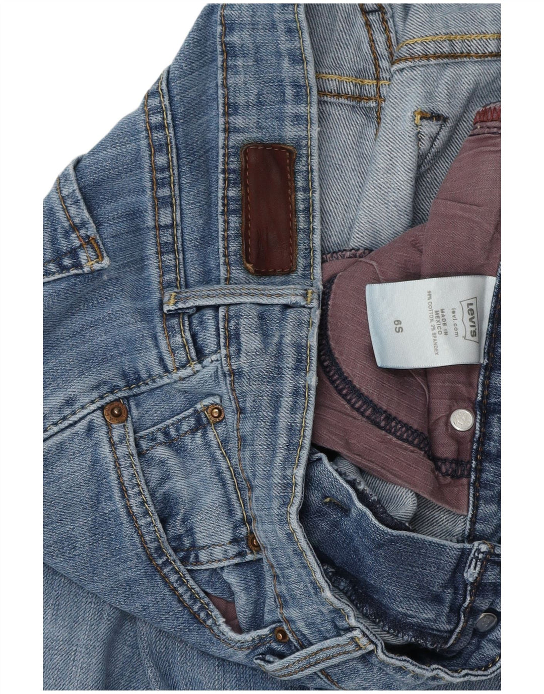 Jeans bootcut da donna LEVI'S US 6 medio W32 L29 cotone blu