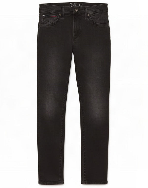 Tommy Hilfiger Uomo Ryan Straight Jeans W34 L32 Cotone Nero