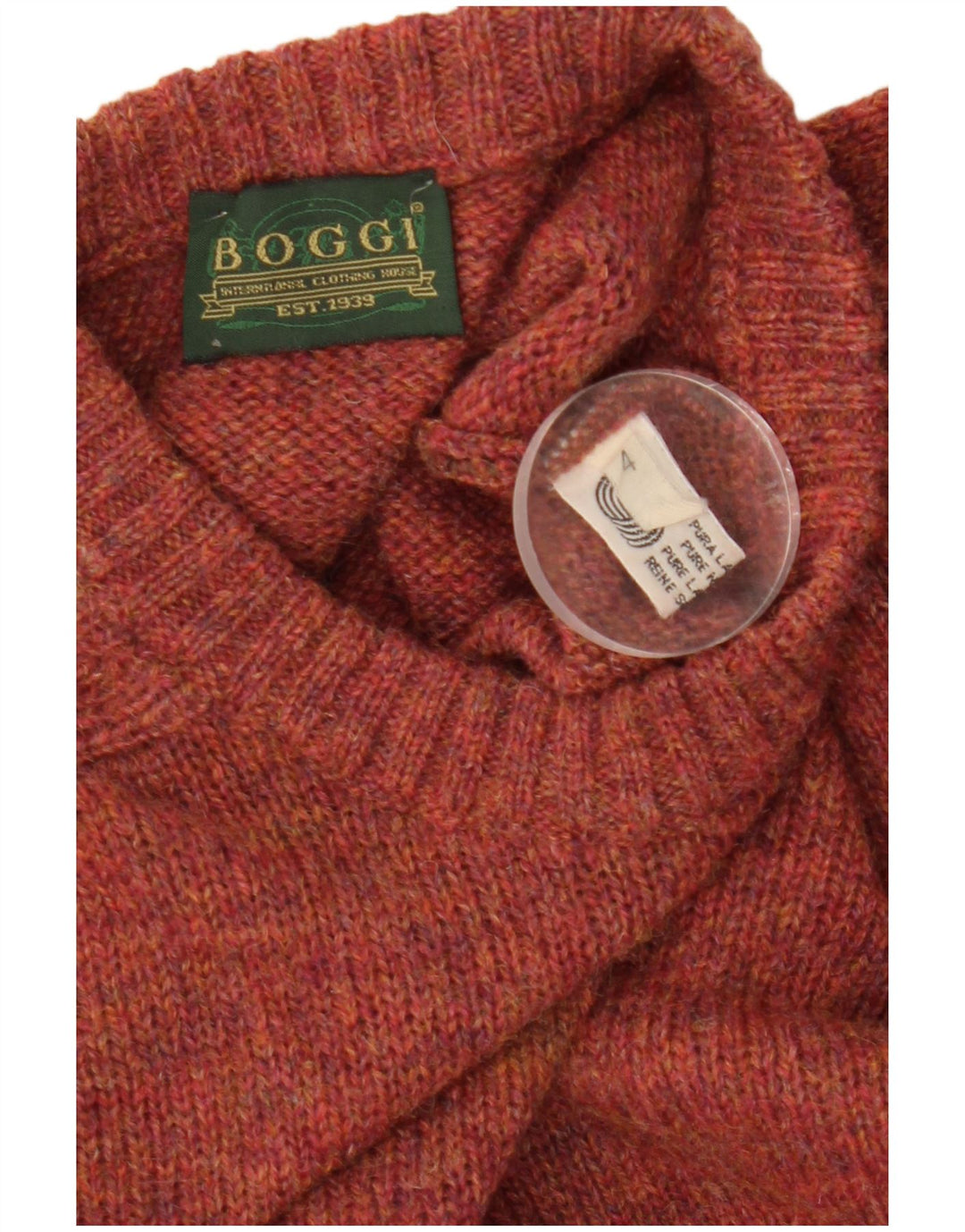Boggi Maglione girocollo da uomo in lana marrone medio medio