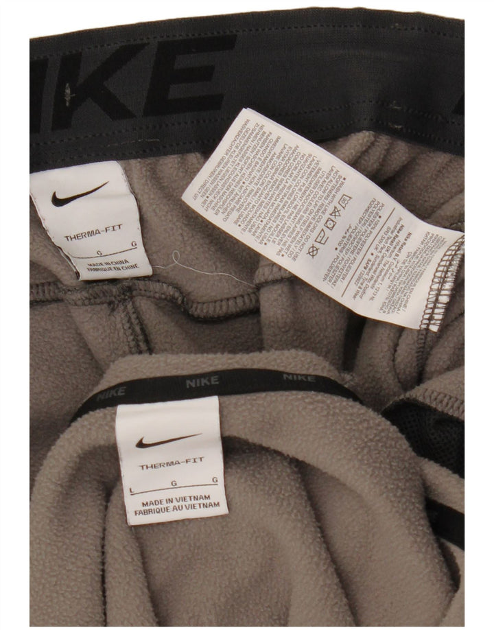 Tuta intera Nike Therma-Fit con cappuccio da uomo, grande, in poliestere chiazzato grigio