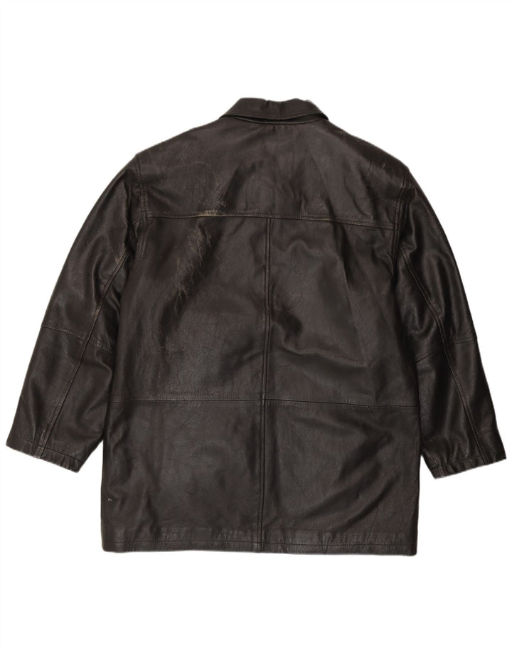 Giacca in pelle da uomo Debenhams UK 40 grande in pelle nera