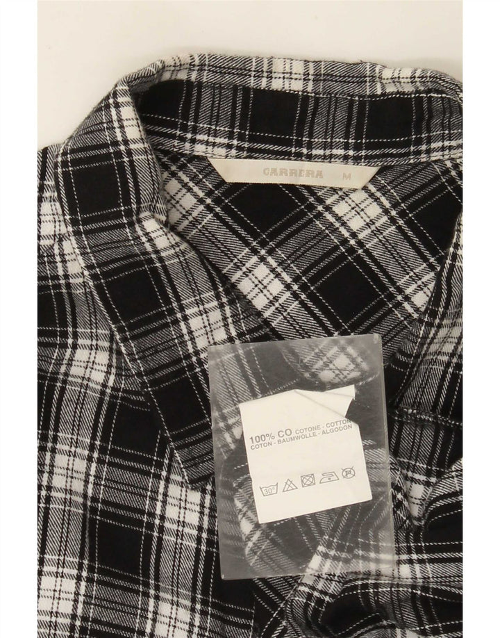 Camicia in flanella da donna Carrera UK 14 Cotone scozzese medio nero