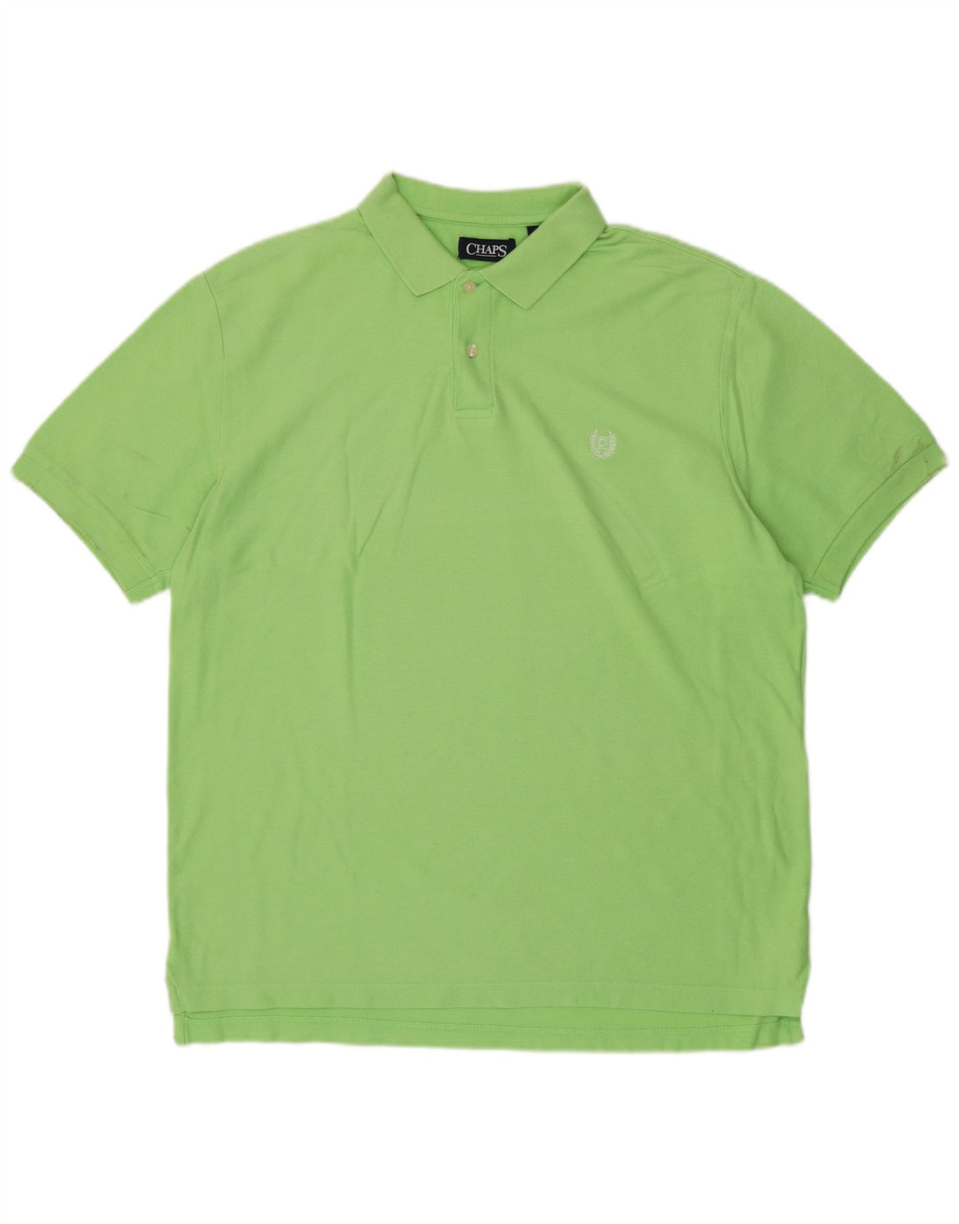 CHAPS Mens Grant Fit Polo Shirt Large Green Cotton