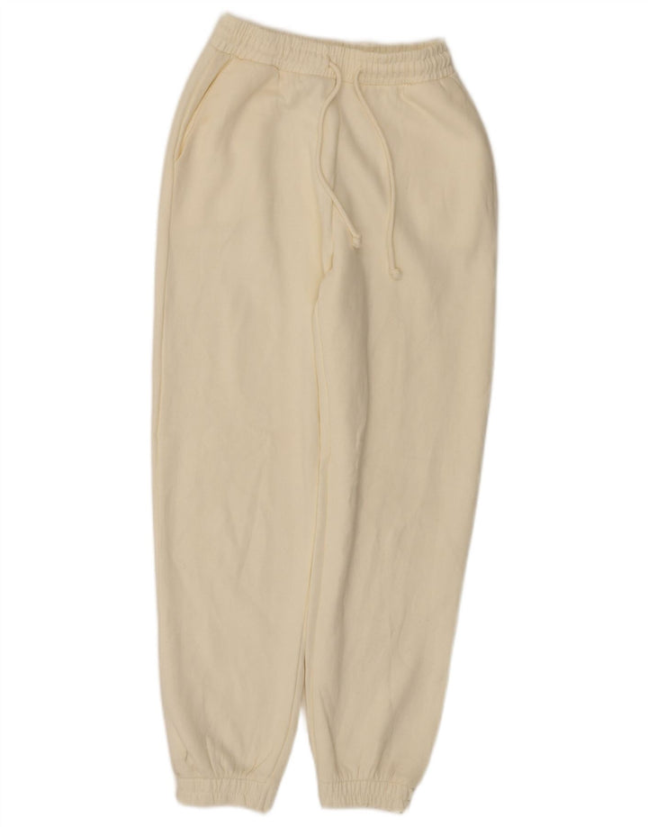 Pantaloni da tuta da donna Zara Joggers UK 8 Small Poliestere bianco sporco