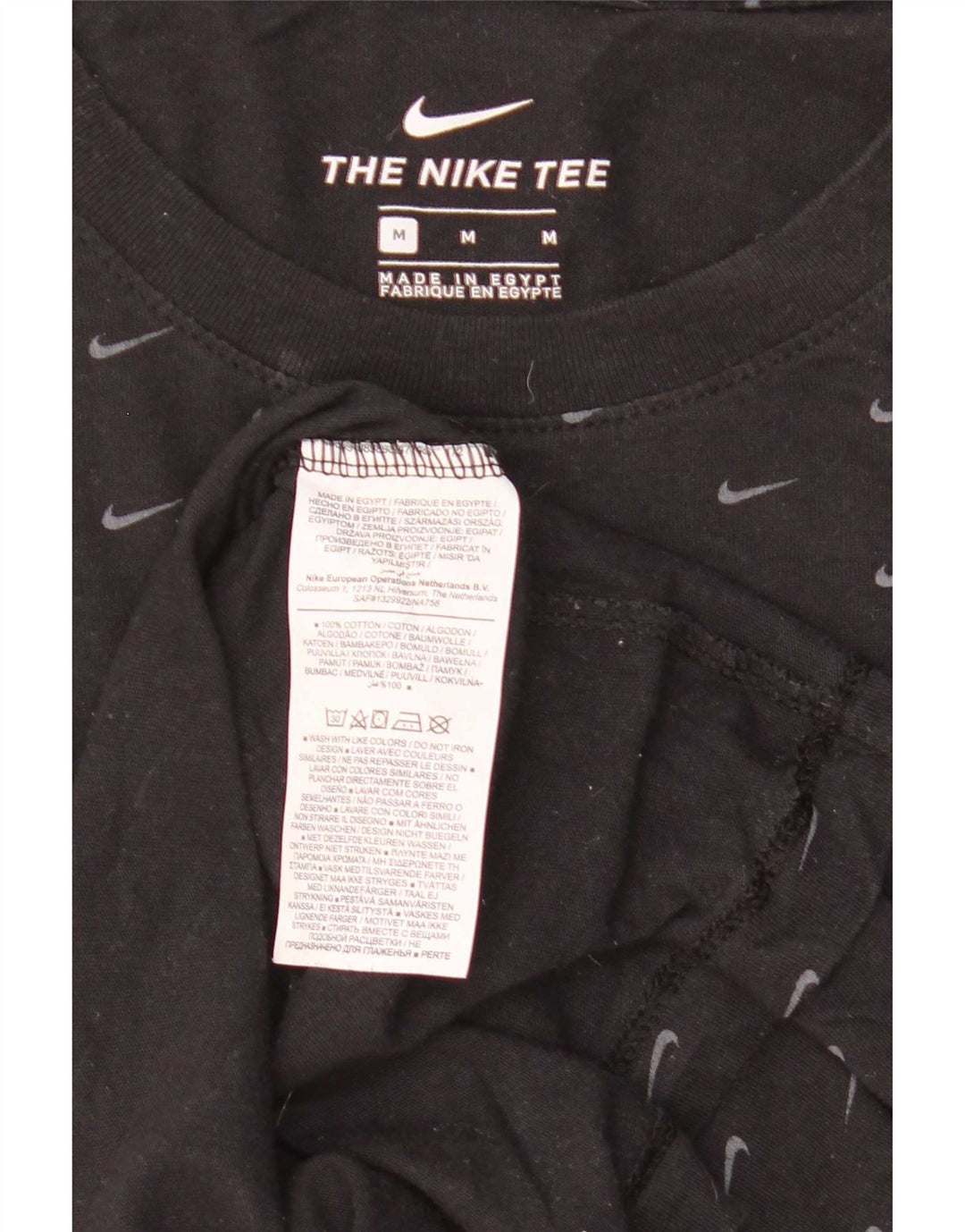 T-shirt grafica da uomo Nike Top in cotone nero medio