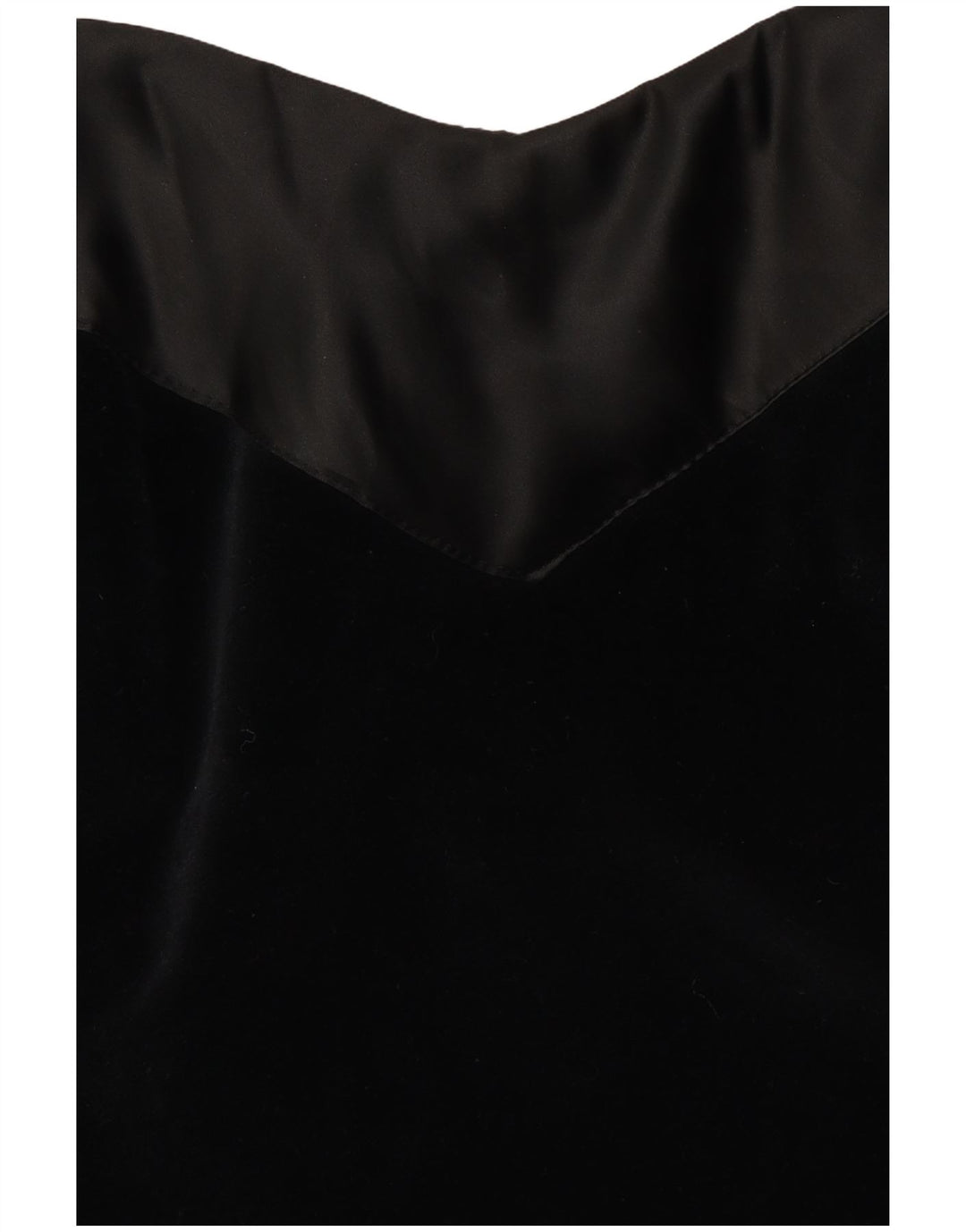 Abito da donna VINTAGE in velluto con scollo all'americana UK 10 piccolo nero