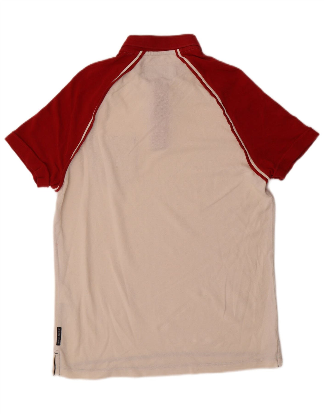 Polo classica da uomo Armani Jeans, grande, in cotone color block bianco sporco