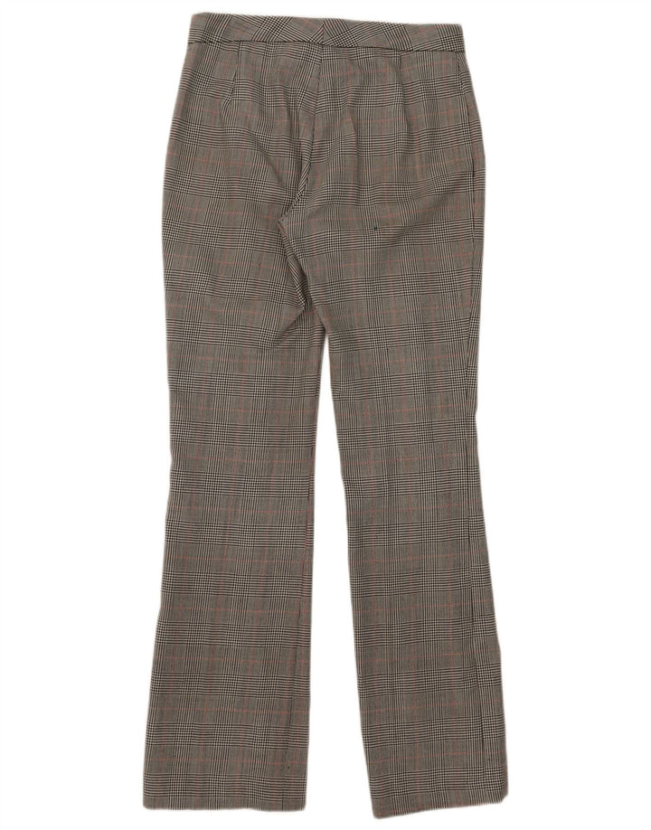 Pantaloni da abito bootcut da donna Zara EU 38 Small W28 L32 Lana pied de poule grigia