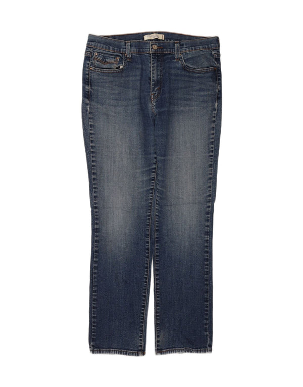 Levi's Donna 505 Jeans dritti US 12 Large W30 L30 Cotone blu