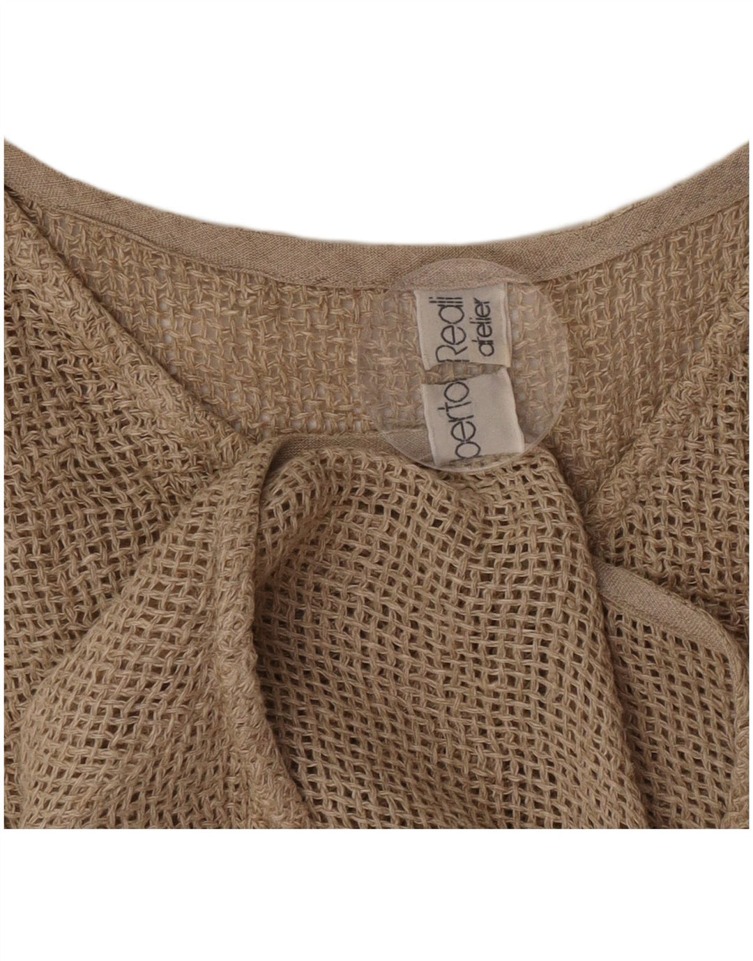 Set da donna vintage trasparente a 1 bottone, 2 pezzi, UK 12, beige medio