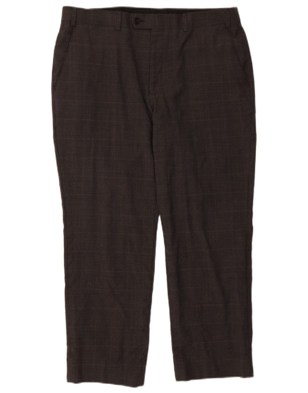 RALPH LAUREN Mens Straight Suit Trousers W36 L26 Grey Check Wool Vintage Ralph Lauren and Second-Hand Ralph Lauren from Messina Hembry 