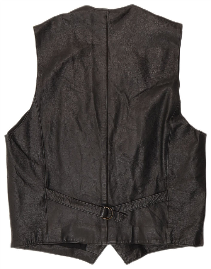 CONBIPEL Gilet Uomo in Pelle IT 56 XL Pelle Nera
