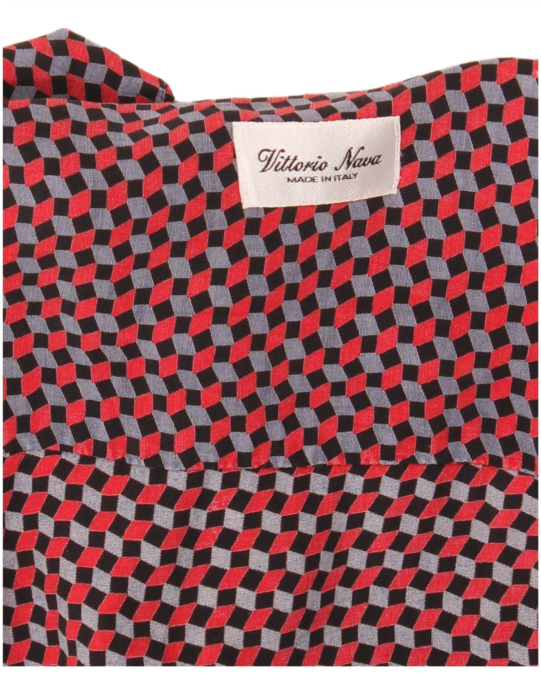 Camicia vintage da uomo a maniche corte XL multicolore geometrica