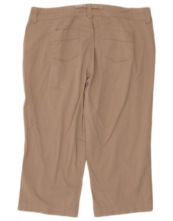 Pantaloni Capri dritti da donna Lee Riders US 16 2XL W36 L19 Cotone beige