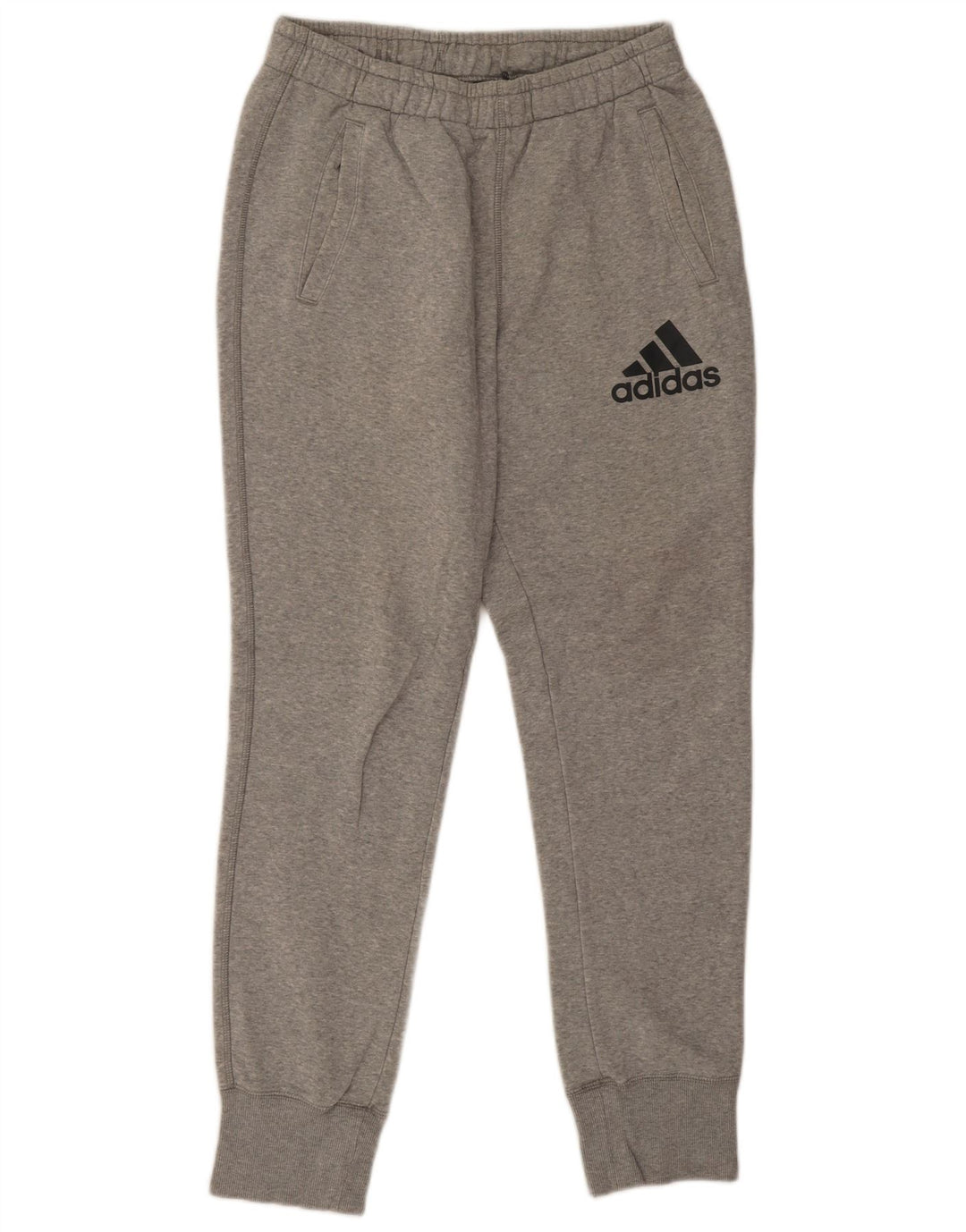 Pantaloni da tuta da uomo Adidas Joggers in cotone chiazzato grigio medio