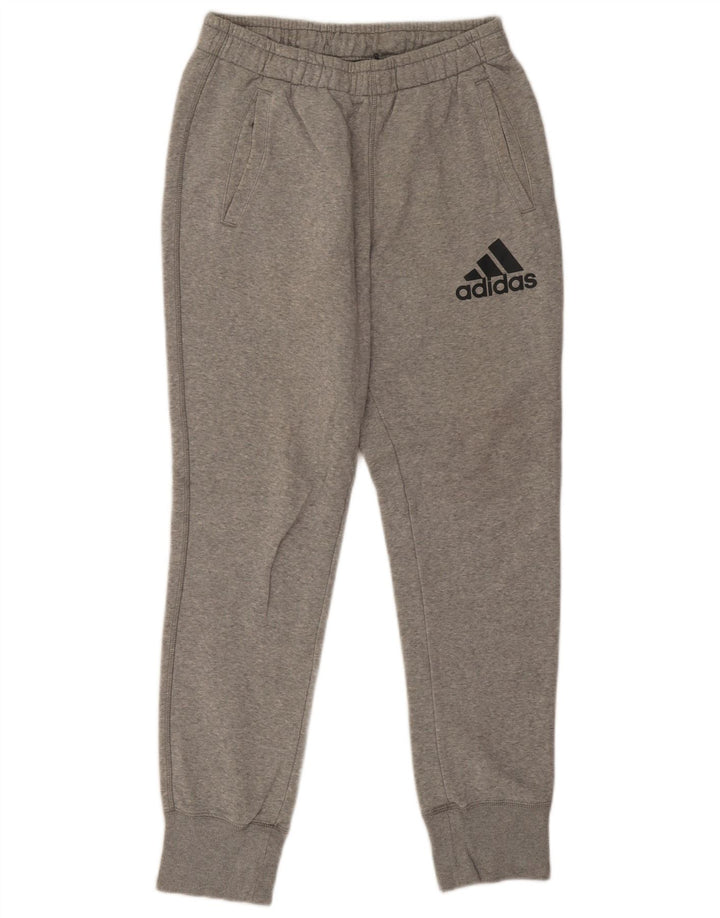 Pantaloni da tuta da uomo Adidas Joggers in cotone chiazzato grigio medio