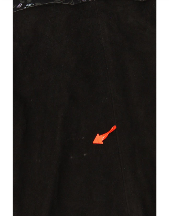 Gonna avvolgente da donna VINTAGE W30 medio nero floreale