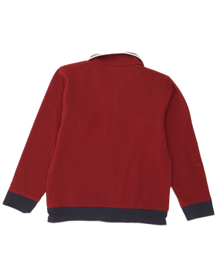 Giacca da tuta da uomo Kappa in poliestere color block medio bordeaux