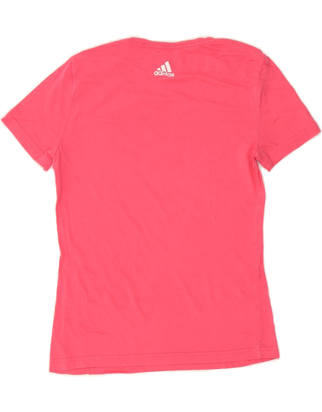 ADIDAS Womens Graphic T-Shirt Top UK 12 Medium Pink Vintage Adidas and Second-Hand Adidas from Messina Hembry 