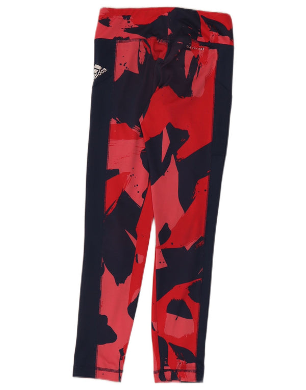 Leggings Adidas Aeroready per ragazze 9-10 anni in poliestere tie dye blu navy