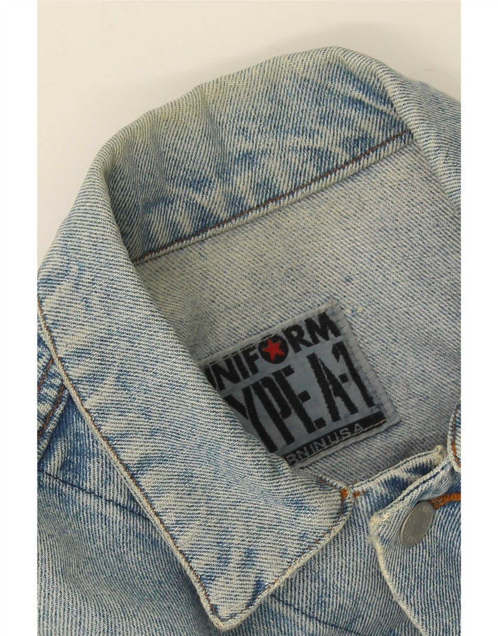 Giacca di jeans da uomo uniforme UK 40 grande blu