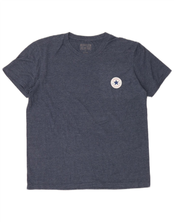 T-shirt Chuck Taylor da uomo Converse Top in cotone blu medio