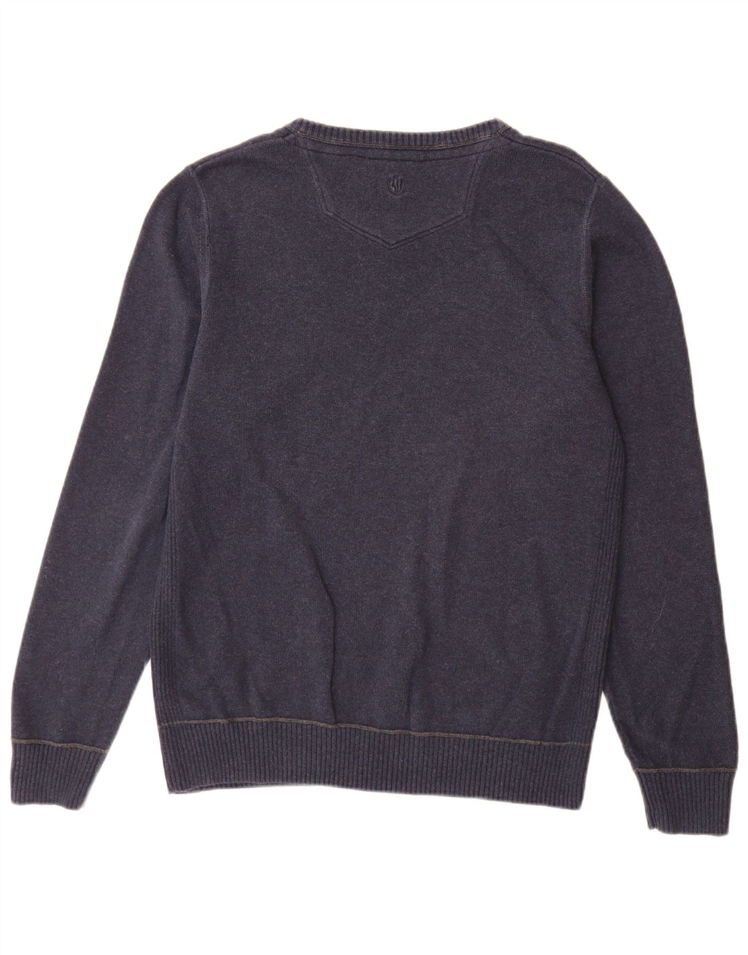 Maglione da uomo con scollo a barca Fat Face in cotone blu navy medio