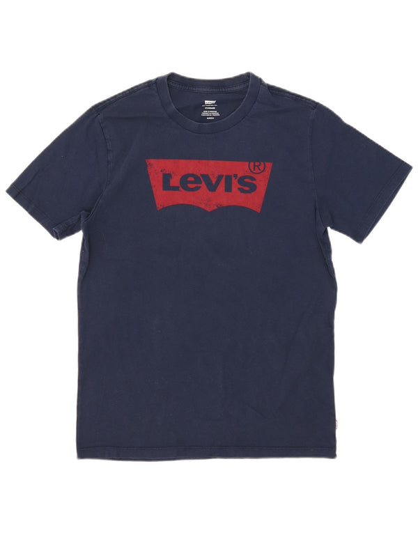 T-shirt grafica Levi's da uomo con vestibilità standard, piccola, in cotone blu navy